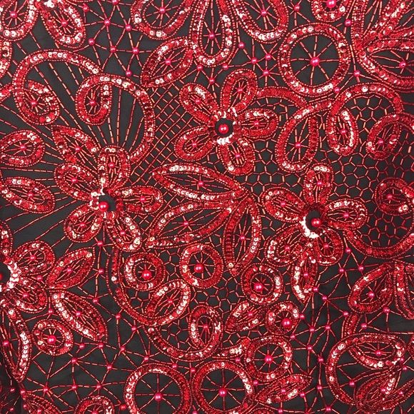 Vintage 80s Black Tie He-Ro Sequin Beaded Jacket - Picture 7 of 8